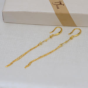 Pendientes de Plata S925 Wenchi con Perlas Pasantes para Mujer, Diseño de Flor, Cruz, Cadena y Estrella de Cinco Puntas, Fornituras de Joyería 5-8 - Product Image 2