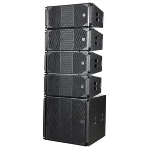 Line Array Speaker LA210F LA18W 2-Way Dual 10-Inch Speakers 600W Professional Amplifiers Flight Case Cable-Ready to Play!