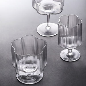 Tasse à glace verticale en relief personnalisée, Bar, Restaurant, fête, <span class=keywords><strong>verre</strong></span> à Cocktail côtelé - Product Image 3