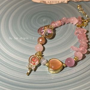 Candy Imitation Natural Jade Beads <b>Bracelet</b> for Women Round <b>Beaded</b> Sweet Lollipop Pendant Handmade Crystal <b>Bracelet</b> for Women - Product Image 2