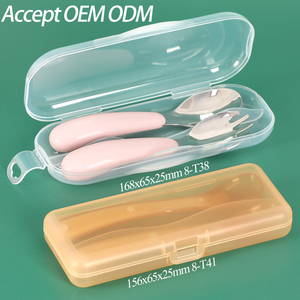 Boîte à couverts SUNSHING de qualité alimentaire, étui portable pour cuillère et fourchette, boîte à couverts pour nouveau-né en PP, boîte à cuillère pour bébé, idéal pour les voyages - Product Image 1
