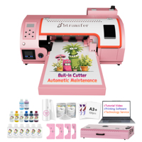 Printer DTF A3 untuk Pencetakan Kaos, Printer Transfer DTF Desain Anti-Macet, Sistem Pencampuran Tinta Putih untuk Katun, Nilon, Poliester