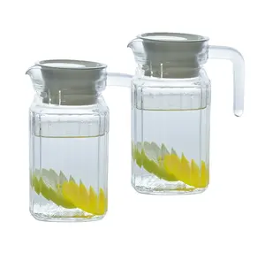 Wholesale Cheap Price Beer Drinking Glassware 0.5L Small Glass Water Jug With Lid Daily Used Teapot Coffee Pitcher Juice Kettle