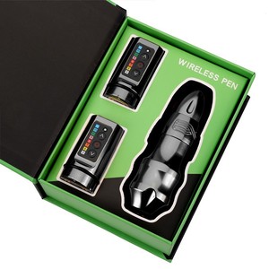 전문가용 무선 전기 타투 머신건 키트 코어리스 모터 스테인리스 스틸 USB-C 충전 타투용 - Product Image 5