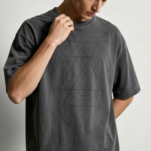 <span class=keywords><strong>T</strong></span>-<span class=keywords><strong>shirt</strong></span> Oversize Nera Vintage Effetto Acido da Uomo, 260GSM Cotone Pesante, Vestibilità Ampia con Spalle Cadenti, Stile Streetwear per <span class=keywords><strong>Skateboard</strong></span> - Product Image 2