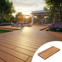 Vente directe d'usine, terrasse en composite bois-plastique extrudé anti-UV, plancher imperméable pour patio, terrasse extérieure en WPC