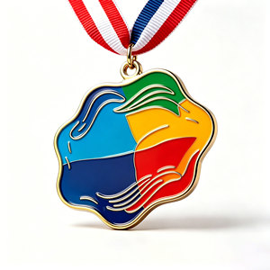 Médailles de marathon personnalisées en alliage de zinc 3D, modernes et traditionnelles, moulées sous pression, or, argent, bronze, pour la course à pied, le football, le cyclisme, le taekwondo - Product Image 1