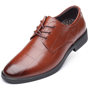 Nuevo <span class=keywords><strong>traje</strong></span> a cuadros, zapatos de cuero de negocios para hombres, zapatos de vestir informales formales de gran tamaño que combinan con todo - Product Image 1