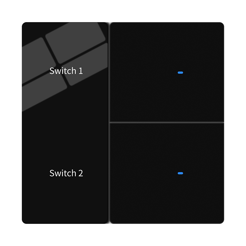 Interruptor de pantalla LED de 2 vías - Negro