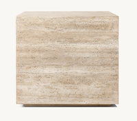 Meubles de salon modernes sur mesure, table d'appoint carrée en marbre sculpté à la main