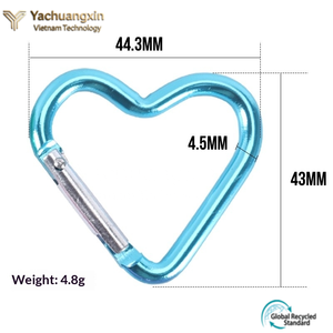 Mousqueton en alliage d'aluminium en forme de mini-cœur, idéal pour les mariages et l'amour, parfait pour le camping et la randonnée (vente en gros) - Product Image 5