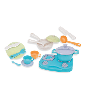 Ensemble de cuisine pour enfants en paille de blé écologique, jouet d'imitation, 14 pièces - Product Image 3