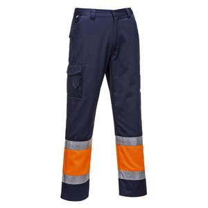 PORTWEST - E049ONRXL Pantalon de combat haute visibilité deux tons orange/bleu marine-EAN 5036108280766 HI-VIS WORKWEAR - Product Image 1