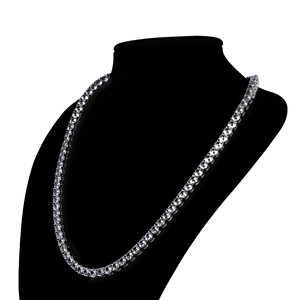 سلسلة تنس 6 مم رائجة البيع، سوار من الكريستال المكعب، مجوهرات للجنسين، قلادة راب، سلسلة أزياء - Product Image 2