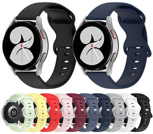 Yüksek kalite 20mm silikon Samsung Galaxy için akıllı saat kayış izle 4 5 6 spor Band aktif 2 40/44mm bilezik - Product Image 1