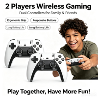 Konsol Game Retro Portabel M15 Game Wheel Steering HD 4K 64GB dengan 20.000+ Game Gratis untuk NES/FC/SNES/PS1/SFC/FC Game Stick