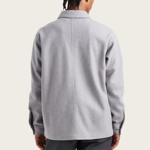 Veste d'extérieur OEM personnalisée pour <span class=keywords><strong>homme</strong></span> à col montant, en laine d'hiver avec doublure polaire en cachemire, personnalisable - Product Image 4