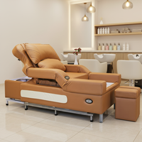 Fauteuil de massage électrique multifonctionnel pour le dos et les pieds avec bac pour salons de beauté - Canapé de massage des pieds pour pédicure et spa