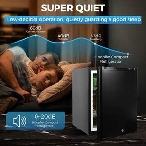 ตู้เย็นแบบพกพาขนาด 20-59 ลิตร ป้องกันน้ำแข็งเกาะ ประตูแบบกำหนดเอง เงียบไร้เสียงรบกวน สำหรับใช้ในบ้านและโรงแรม พร้อมกระจก - Product Image 2