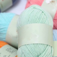 Fil à tricoter en coton doux pour crochet de lait 4 brins Fil à tricoter acrylique à la main Fil à tricoter pour poupée au crochet
