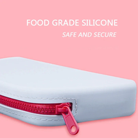 Dompet koin silikon Mini mewah untuk wanita anak perempuan dompet anak-anak kosmetik rias wajah ritsleting perjalanan lucu Logo kustom