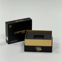 Caixa de Presente Personalizada para Perfume com Tampa e Base em Papelão Rígido, Logotipo em Relevo com Folha de Ouro, Embalagem Cosmética Ecológica em Atacado