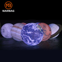 Modèles de planètes gonflables géants, globe terrestre, Lune, Mars, Soleil, Jupiter, Vénus, Mercure, Saturne, Uranus, Neptune, grande boule avec lumières LED