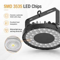 Projecteur LED industriel à haut rendement sans scintillement PF 0.95 50000 heures 100W DOB SMD 3535 en céramique avec verre trempé, résistant de -40 à 100°C