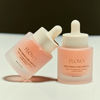 Flacon compte-gouttes en verre mat translucide marron pour cosmétiques, huiles essentielles et sérums, 15ml, 20ml, 30ml, 40ml, 50ml