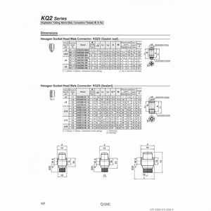 นิวเมติกส์แบบสัมผัสเดียว KQ2S10-03AS ชิ้นส่วนนิวเมติก SMC - Product Image 1