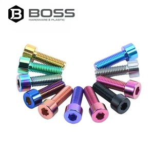 Vis à tête cylindrique Allen M5M6M8 en alliage de titane zingué <span class=keywords><strong>BOSS</strong></span> pour <span class=keywords><strong>casque</strong></span> de vélo, frein, drones et accessoires d'aéromodélisme - Product Image 1