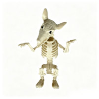 Squelette de Rat Articulé en Plastique – Ornement Effrayant en Forme d'Os de Rongeur pour Décoration d'Halloween, de Jardin, de Cimetière ou de Patio
