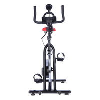 Bicicleta de Spinning para Interiores, Equipo de Gimnasio en Casa, Bicicleta de Ejercicio con Volante de Inercia de Acero Inoxidable de 5 kg y Monitor de Ritmo Cardíaco