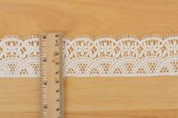 Renda Sutra Susu Putih 4.5cm, Renda Bordir Poliester Mengkilap yang Dapat Larut dalam Air, Hiasan DIY untuk Gaun Pengantin, Tirai, Pakaian Lolita, Aksesoris
