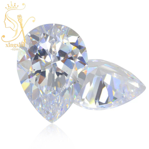 Bán buôn 2x3mm 13x18mm 5A + màu trắng Tổng Hợp Kim Cương lỏng CZ Đá rực rỡ Zircon lỏng đá quý Lê cắt Cubic Zirconia - Product Image 1