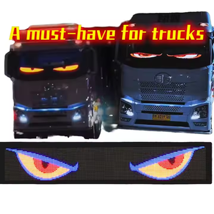 رسوم متحركة للعين Ojos Led Para Camion لوحة توهج قابلة للبرمجة ليد ملصق عيون الشيطان تضيء نافذة السيارة عيون ليد للشاحنة - Product Image 3