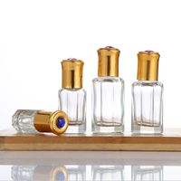 Flacon en verre octogonal de poche de 3 ml, 6 ml, 9 ml, 12 ml avec compte-gouttes en verre, flacon à bille octogonal pour huiles essentielles