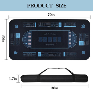 Custom Automatic Portable Modern Luxury Waterproof Foldable Poker Mat Non Slip <strong>Rubber</strong> Backing Texas Hold'em <strong>Blackjack</strong> - Product Image 2