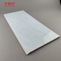 Panneau mural en PVC imprimé en marbre bleu brillant pour décoration de plafond de salle de bain de salon Panneaux en PVC à effet marbre brillant
