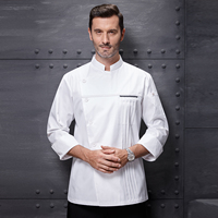 Combinaisons de chef pour hommes - Veste de chef à manches longues pour l'été, cuisine, restaurant, pâtisserie, hôtel, uniformes de restaurant et de bar