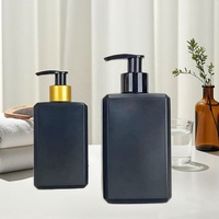 Vente en gros Bouteille de pompe à émulsion plastique cosmétique vide rectangulaire pet 250ml Bouteille de shampoing