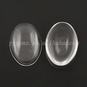 15x20mm Transparent Gems Oval Glass/White Oval cabochon Glass/Oval Cabochon Flat Back Slice Glass Stone