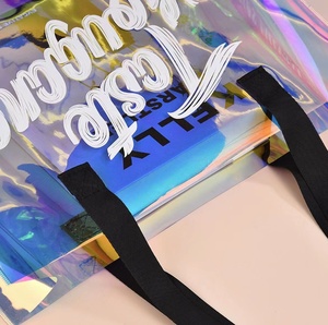 <span class=keywords><strong>Zaino</strong></span> con coulisse in PVC impermeabile iridescente Laser con Logo personalizzato da <span class=keywords><strong>donna</strong></span> alla moda - Product Image 4