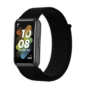 Huawei için naylon döngü kayışı band 7 8 spor kayış Smartwatch Huawei saat Band 7 8 için ayarlanabilir yedek bilezik