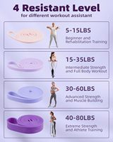 Youfei Fitense - Juego de Bandas Elásticas Portátiles para Ejercicio, Látex Grueso, Anclaje para Puerta, Terapia Física para Mujeres, Entrenamiento Muscular, 5-8 Libras