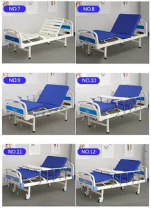 China mobiliário hospitalar equipamentos aço 2 manivelas manual dois função de cuidados de saúde hospitalares camas cama médica preço para idosos