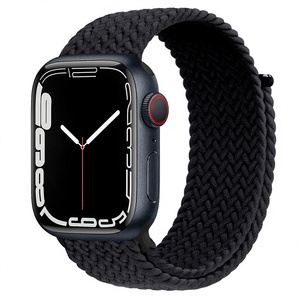 สายนาฬิกาแบบปรับได้สำหรับ <span class=keywords><strong>Watch</strong></span> Ultra 2/iWatch S9/<span class=keywords><strong>S8</strong></span>/S7 ทำจากไนลอนถักแบบวง ขนาด 22 มม. - Product Image 2