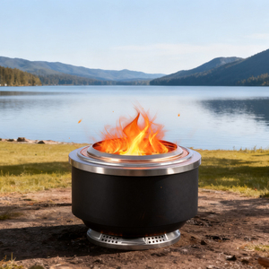 El mejor brasero de leña para exteriores sin humo es portátil y fácil de limpiar con una parrilla de barbacoa desmontable - Product Image 6