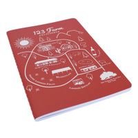 Cahier de bureau personnalisé pour étudiants, ligné verticale et horizontale, reliure cousue, pour notes, examens et exercices, impression disponible