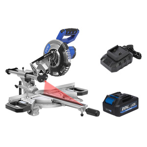LUXTER 20V <strong>Cordless</strong> Sliding Miter <strong>Saw</strong> Woodworking Bench Top Power <strong>Saws</strong> <strong>with</strong> 1 Pc 4Ah <strong>Battery</strong> <strong>and</strong> 1 Pc 2A <strong>Charger</strong> - Product Image 2